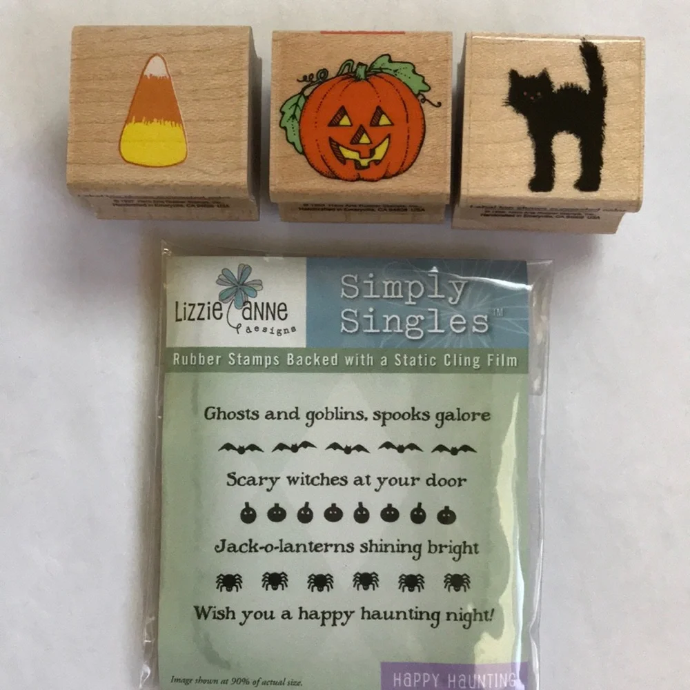 Halloween/trick-or-treat rubber stamp set